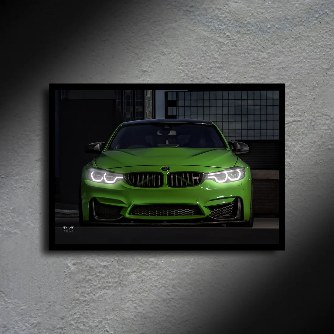 BMW led neon car poster