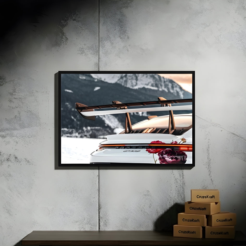 White Porsche Gt3 Rs mountain edition