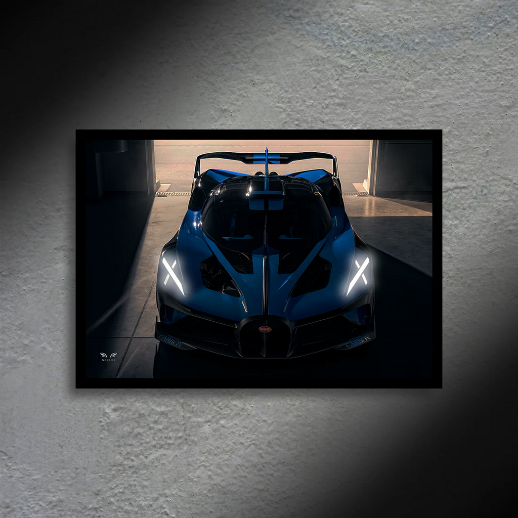 Bugatti Bolide led car poster
