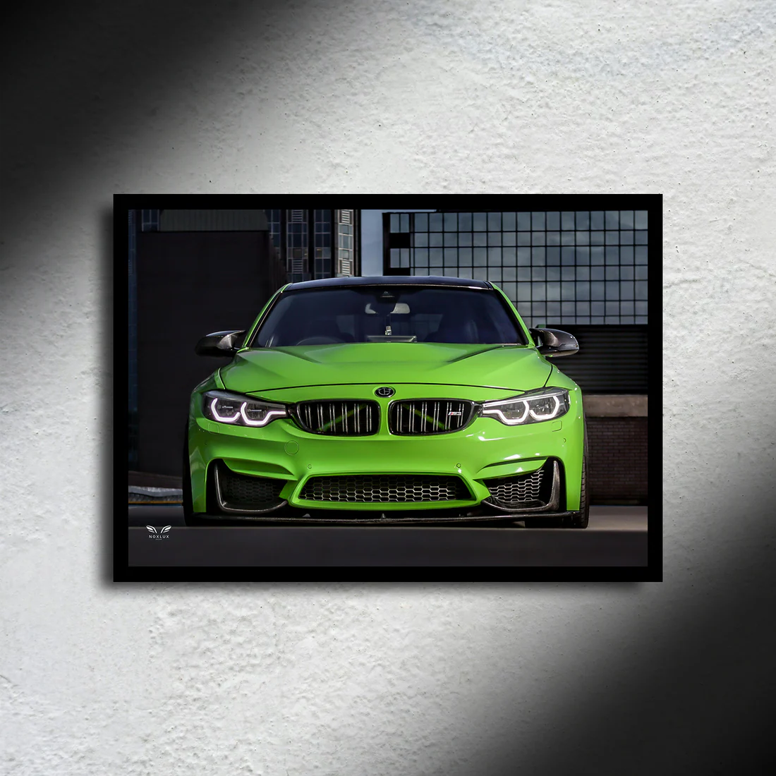 BMW led neon car poster