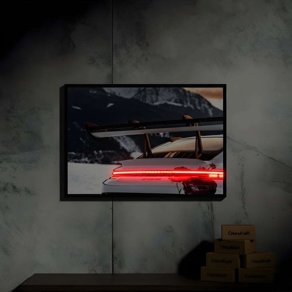 White Porsche Gt3 Rs mountain edition