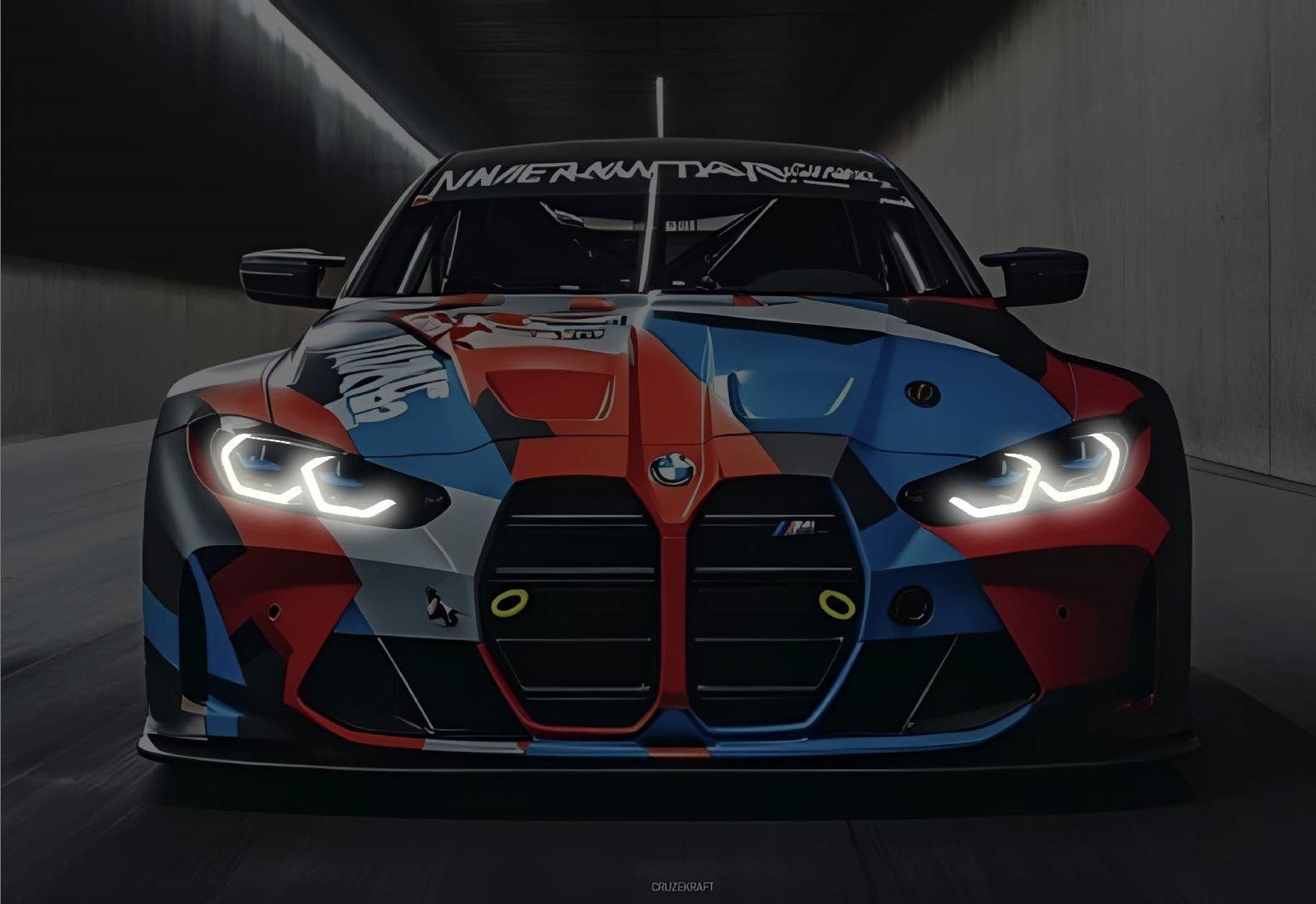 BMW M5 comp Led Poster Neon