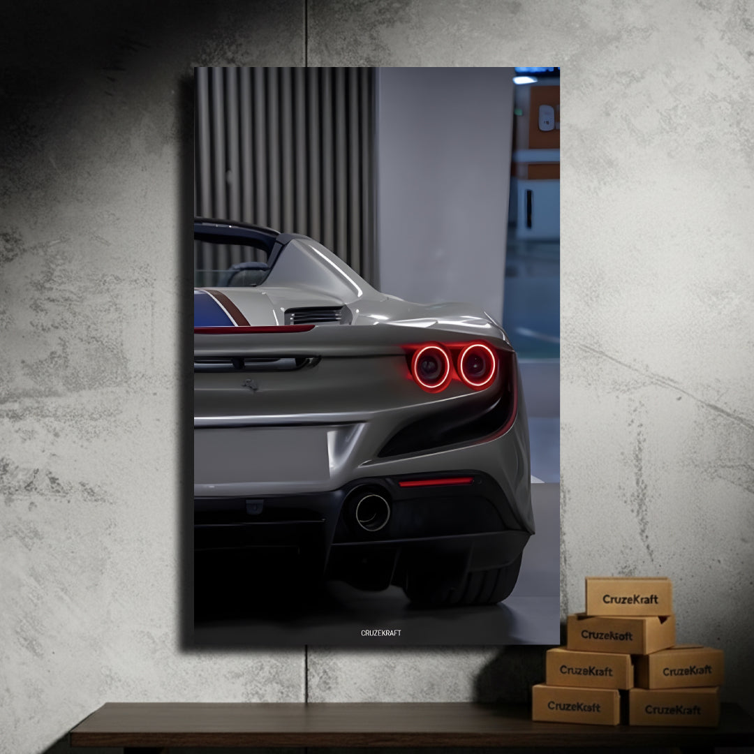 Ferrari rear red LED poster