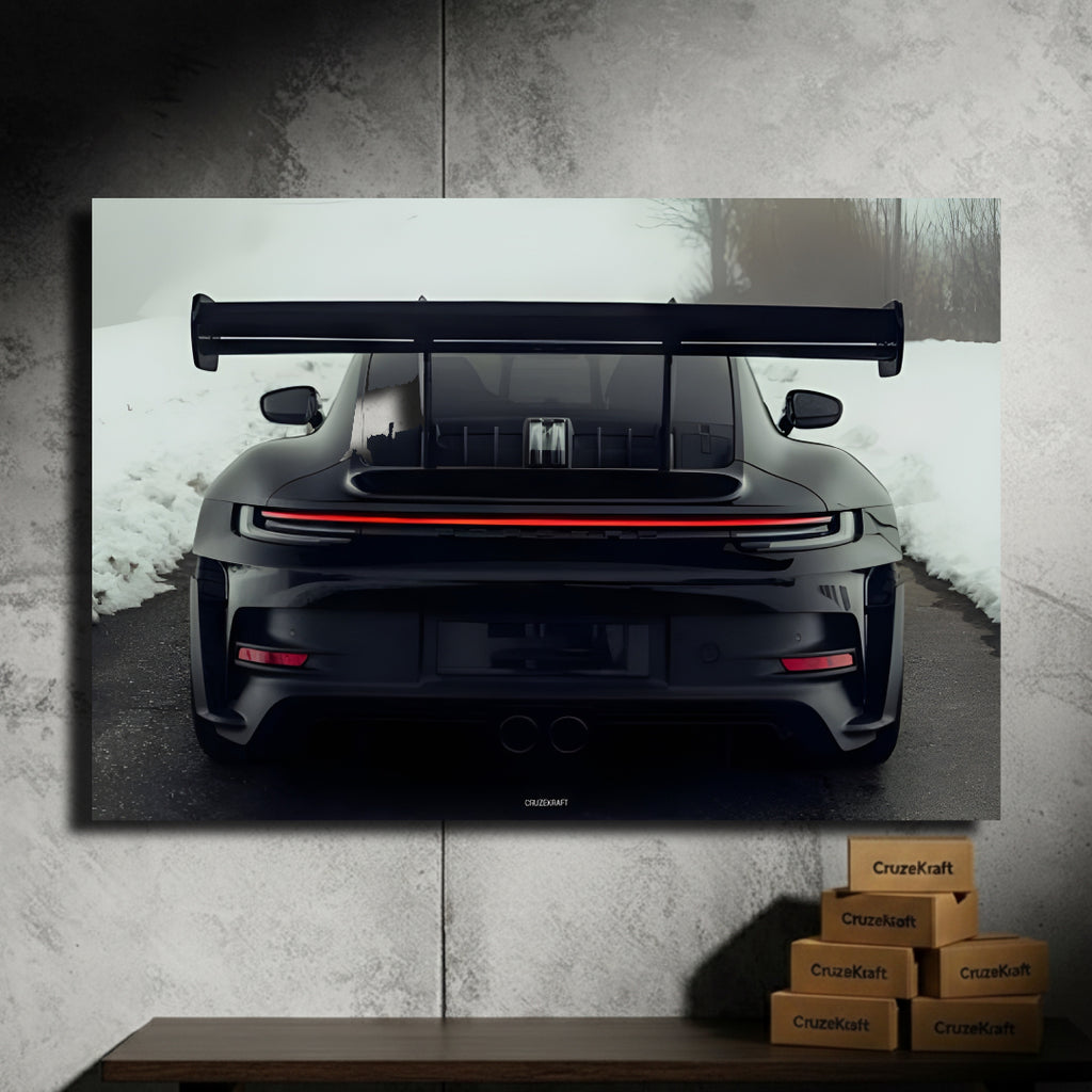 Porsche GT neon led poster