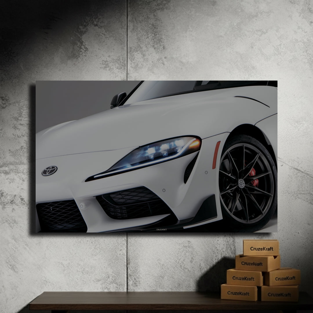 Toyota Supra Mk5 white LED poster